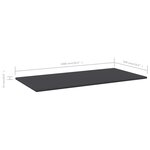 vidaXL Panneaux de bibliothèque 4 Pièces Gris 100x50x1 5 cm Aggloméré