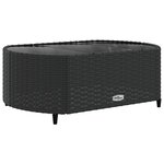 vidaXL Salon de jardin 6 Pièces avec coussins noir résine tressée