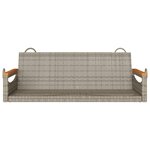 vidaXL Balancelle gris 109x62x40 cm résine tressée