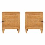 vidaXL Table de chevet Marron clair 40 x 33 x 46 cm