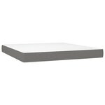 vidaXL Sommier à lattes de lit matelas LED Gris foncé 160x200 cm Tissu