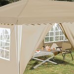 vidaXL Tente de fête pop-up 575 x 288 x 245 cm Crème