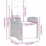 vidaXL Ensemble de salle à manger de jardin 3 pièces en rotin synthétique beige