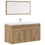 vidaXL Ensemble de meubles salle de bain 4 Pièces bois d'ingénierie