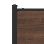 vidaXL Cadre de lit en métal avec tête de lit chêne marron 100x190 cm