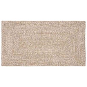 vidaXL Tapis Naturel et blanc 60 x 110 cm Jute