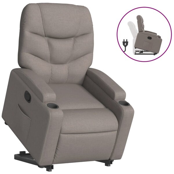 vidaXL Fauteuil inclinable taupe tissu