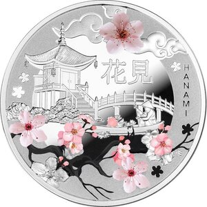 Pièce de monnaie en Argent 1 Dollar g 17.50 Millésime 2025 HANAMI