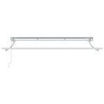 vidaXL Auvent rétractable manuel rouge et blanc   350 x 200 cm