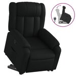 vidaXL Fauteuil inclinable Noir Similicuir