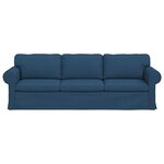 vidaXL Canapé Bleu 215 x 82 x 80 cm tissu