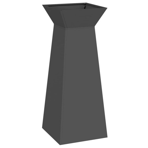 vidaXL Jardinière à pilier Noir 40 x 40 x 100 cm