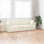 vidaXL Canapé-lit au sol Crème 213 x 70 x 77 cm Velours
