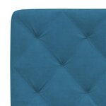 vidaXL Cadre de lit avec LED sans matelas bleu 120x200 cm velours