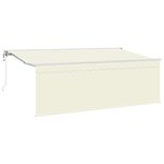 vidaXL Auvent Rétractable Crème 400 x 200 cm Polyester et Aluminium