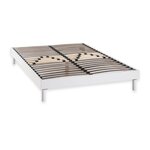 Sommier en kit blanc 140 x 190 cm