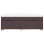 vidaXL Sommier à lattes de lit et matelas marron foncé 120x190cm tissu