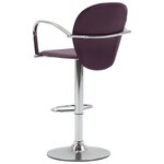 vidaXL Tabourets de bar avec accoudoir lot de 2 violet similicuir