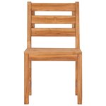vidaXL Chaises de jardin lot de 8 Bois de teck solide