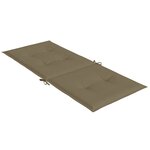 vidaXL Coussins de chaise à dossier haut lot de 6 taupe mélangé tissu