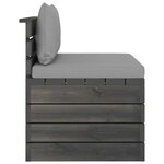 vidaXL Salon palette de jardin 2 Pièces avec coussins Bois de pin massif