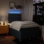 vidaXL Sommier à lattes de lit avec matelas Bleu 120x200 cm Tissu