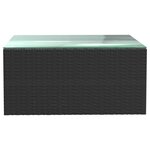 vidaXL Salon de jardin 5 Pièces avec coussins Résine tressée Noir