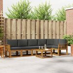 vidaXL Ensemble de canapés d'extérieur 7 Pièces Naturel et Anthracite