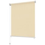 vidaXL Store roulant d'extérieur Crème 80x140 cm PEHD