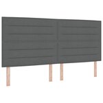 Lit Box Spring vidaXL avec Matelas & Banc Gris Foncé 200x200 cm Tissu