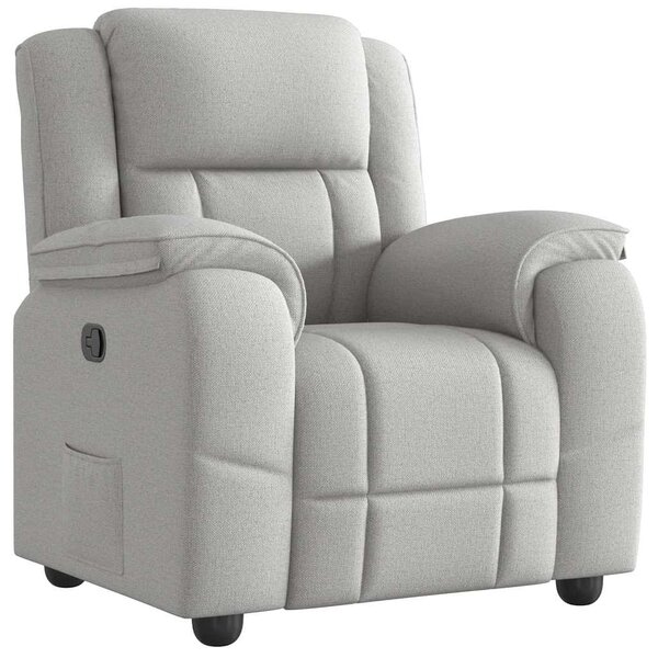 vidaXL Fauteuil inclinable gris nuage tissu