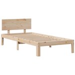 vidaXL Lit bibliothèque sans matelas 75x190 cm bois de pin massif
