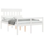 vidaXL Lit pour personne âgée sans matelas blanc 120x200cm bois massif