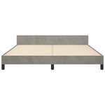 vidaXL Cadre de lit avec tête de lit Gris clair 160x200 cm Velours