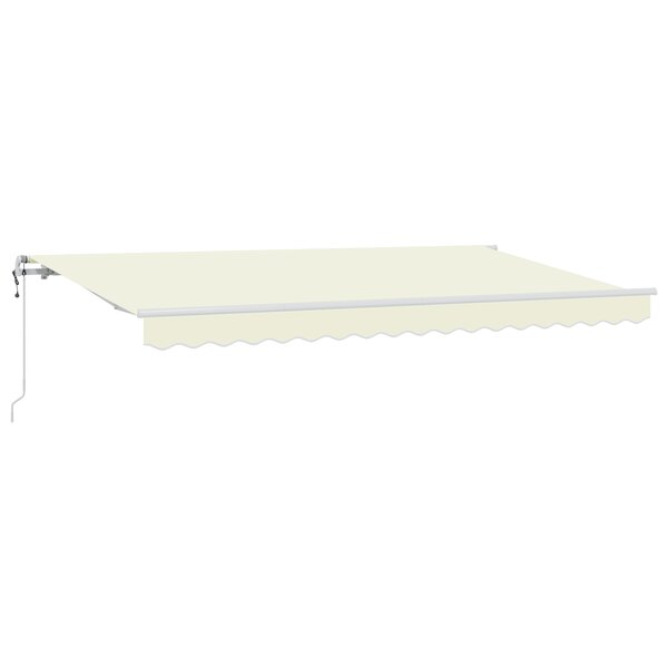 vidaXL Auvent Rétractable Crème et Blanc 400x200 cm Large 4 x 2 m