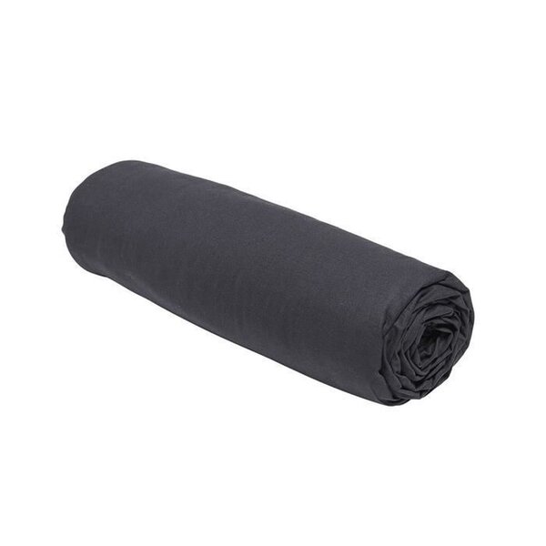 Drap housse uni fusain 180 x 200+30 cm
