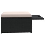 vidaXL Salon de jardin 4 Pièces avec coussins Résine tressée Noir