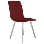 vidaXL Chaises à manger lot de 2 rouge velours