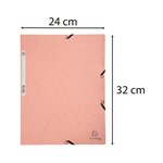 Chemise À Élastiques Carte Lustrée 400g/m2 Aquarel - A4 - Corail - X 25 - Exacompta