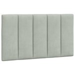 vidaXL Coussin de tête de lit gris clair 80 cm velours