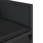 vidaXL Ensemble à manger de jardin 15 Pièces coussins noir résine tressée