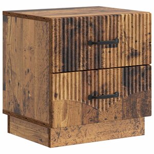 vidaXL Cabinet de chevet avec tiroir Bois ancien 43 x 34 5 x 44 5 cm