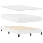 vidaXL Cadre de lit avec matelas Blanc 120 x 190 cm Faux cuir