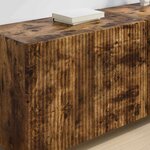 vidaXL Meuble TV mural 2 Pièces Chêne fumé 59 5 x 31 x 40 cm