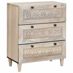 vidaXL Buffet 2 Pièces Blanc 60 x 33 x 75 cm bois de manguier massif