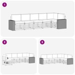 vidaXL Ensemble de canapé d'angle 6 Pièces Naturel et Anthracite