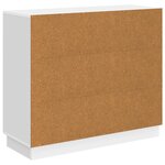 vidaXL Buffet Blanc brillant 89 x 34 5 x 77 cm Bois d'ingénierie