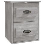 vidaXL Tables de chevet murales 2 Pièces sonoma gris 41 5x36x53 cm