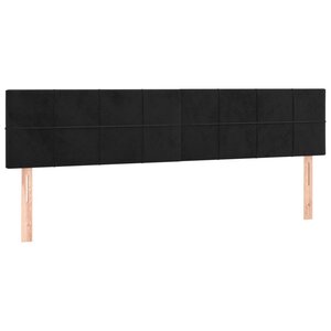 vidaXL Têtes de lit 2 Pièces Noir 90x5x78/88 cm Velours