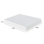 Pack and Move - Lot 2 plaques polystyrène rectangulaires 39 5 x 29 5 x 2 cm - Bricolage  Modélisme  Création - Blanc - A4